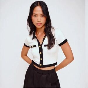 Reformation Aminara Knit Top